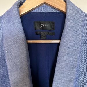 J. Crew Factory Parke stretch linen blue blazer. Size 10. Excellent condition